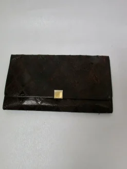 Women's Vintage Leather Snakeskin Clutch Bag