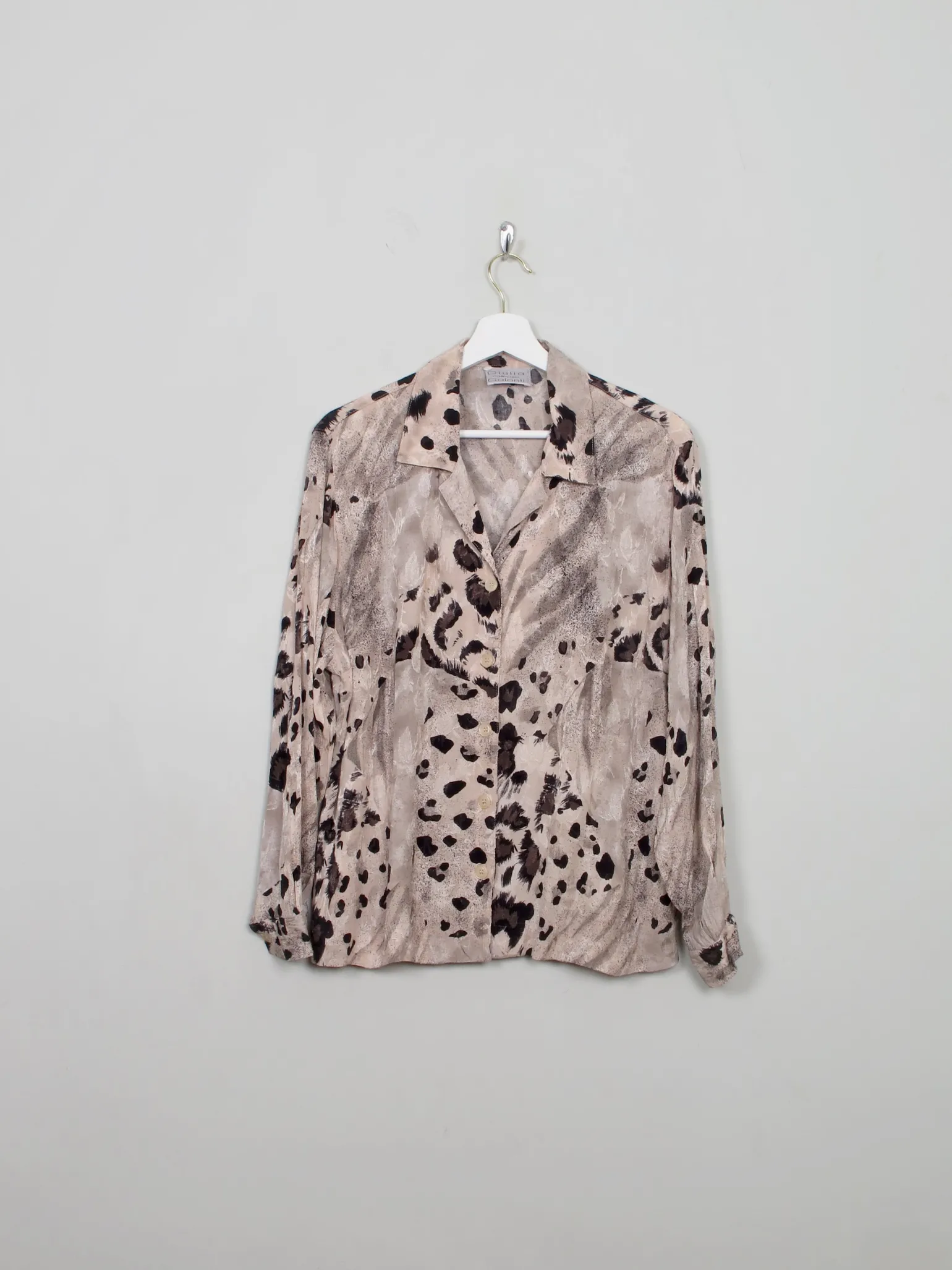 Women's Vintage Leopard Print Blouse M/L