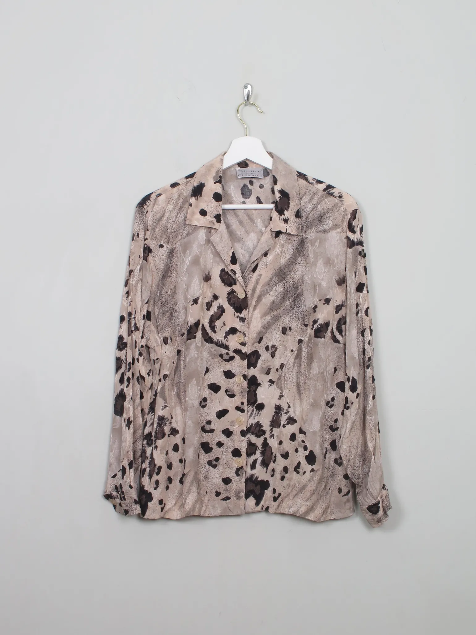 Women's Vintage Leopard Print Blouse M/L
