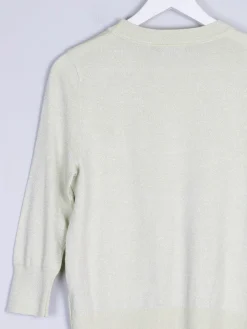 Women’s Vintage Lime Bruce By Bruce Oldfield Lurex Knit Style Top S