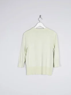Women’s Vintage Lime Bruce By Bruce Oldfield Lurex Knit Style Top S