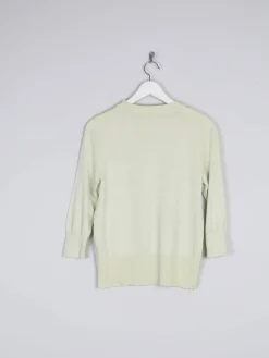 Women’s Vintage Lime Bruce By Bruce Oldfield Lurex Knit Style Top S