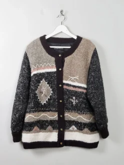 Women's Vintage Lined Wool Cardigan M/L