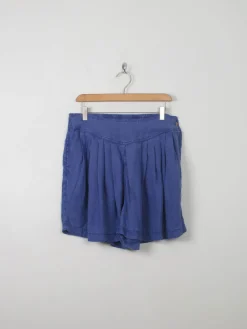 Women's Vintage Linen Blue Shorts M/L