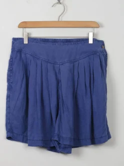 Women's Vintage Linen Blue Shorts M/L