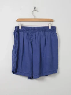 Women's Vintage Linen Blue Shorts M/L