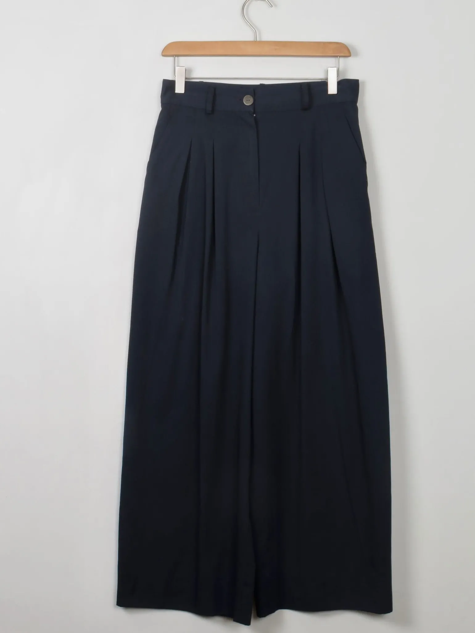 Women's Vintage Loose Fit Wide Legged Cropped Trousers S
