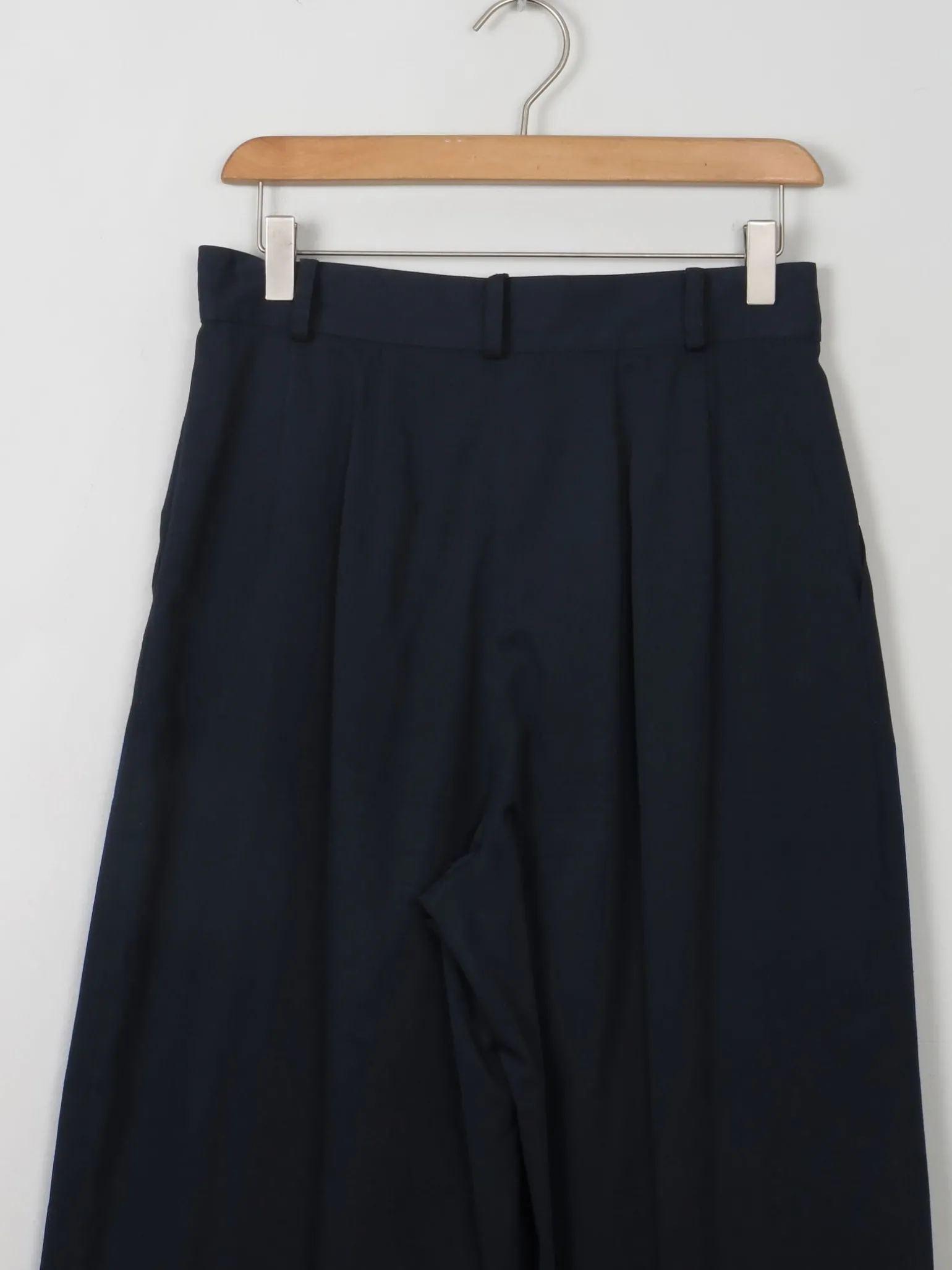 Women's Vintage Loose Fit Wide Legged Cropped Trousers S