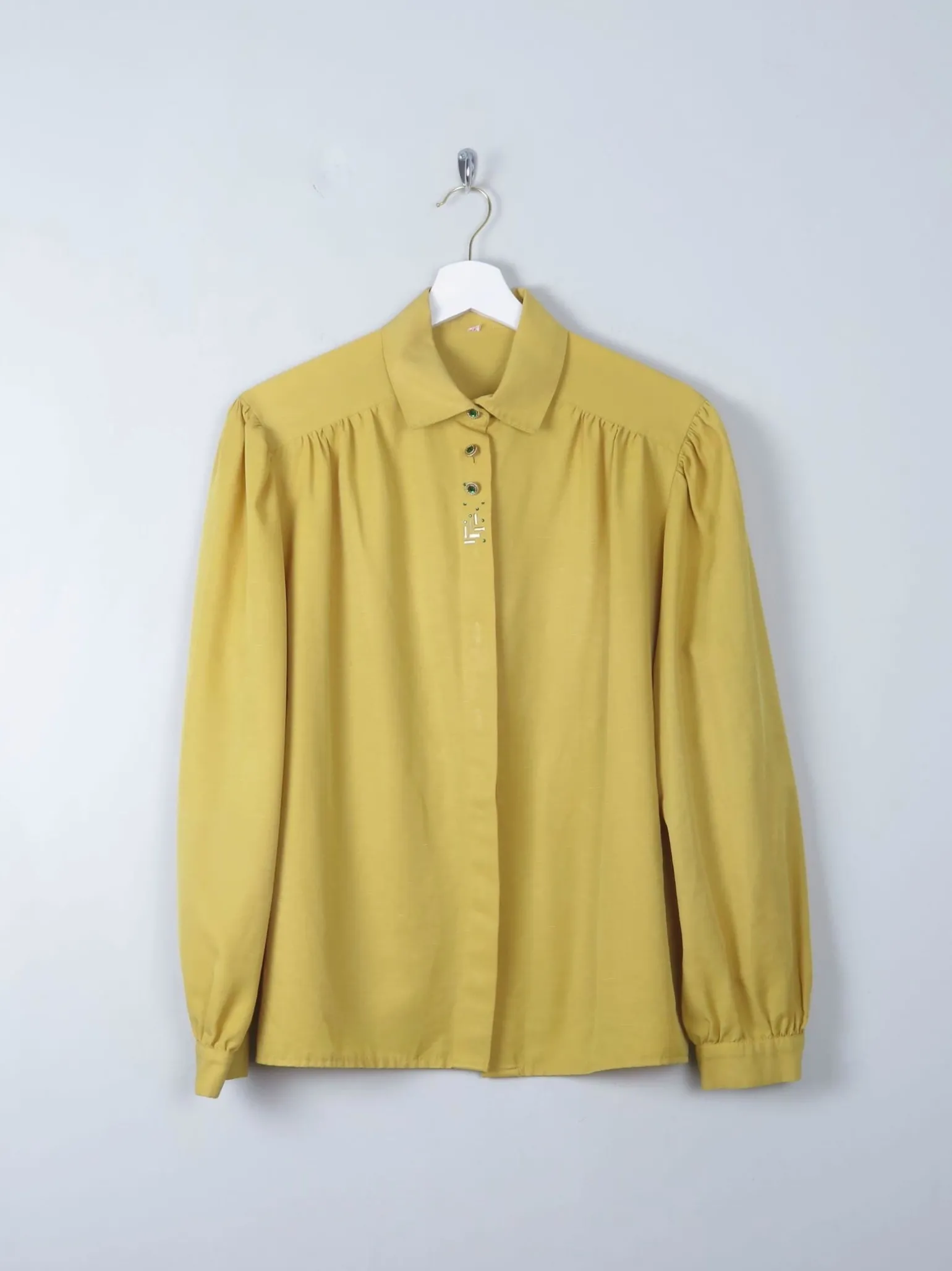 Women's Vintage Mustard Blouse L/XL
