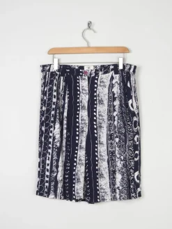 Women's Vintage Navy & White Long Shorts 12/14