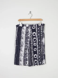 Women's Vintage Navy & White Long Shorts 12/14
