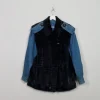 Women's Vintage Navy Fur & Denim Jacket M/L