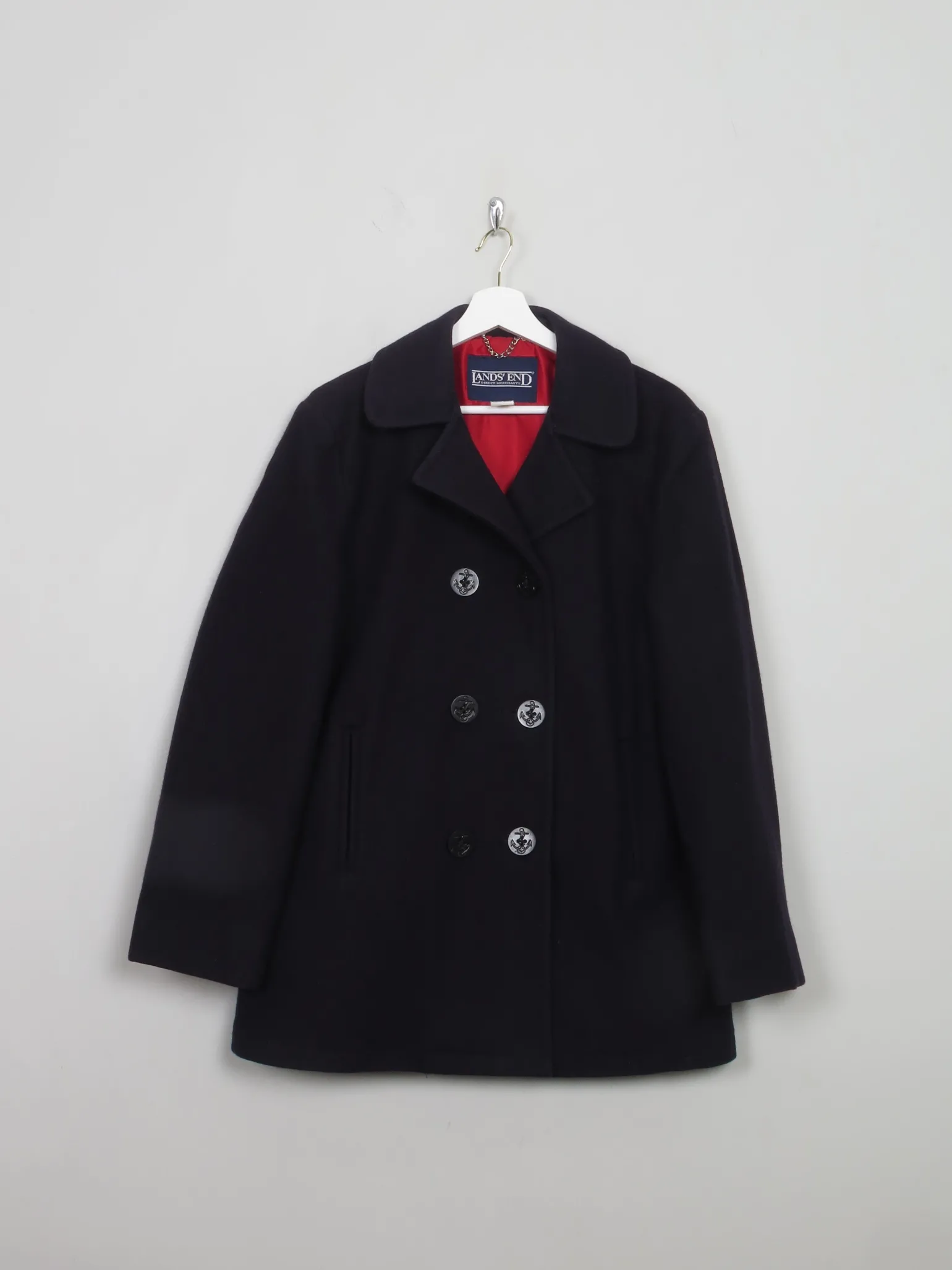 Women's Vintage Navy Peacoat M