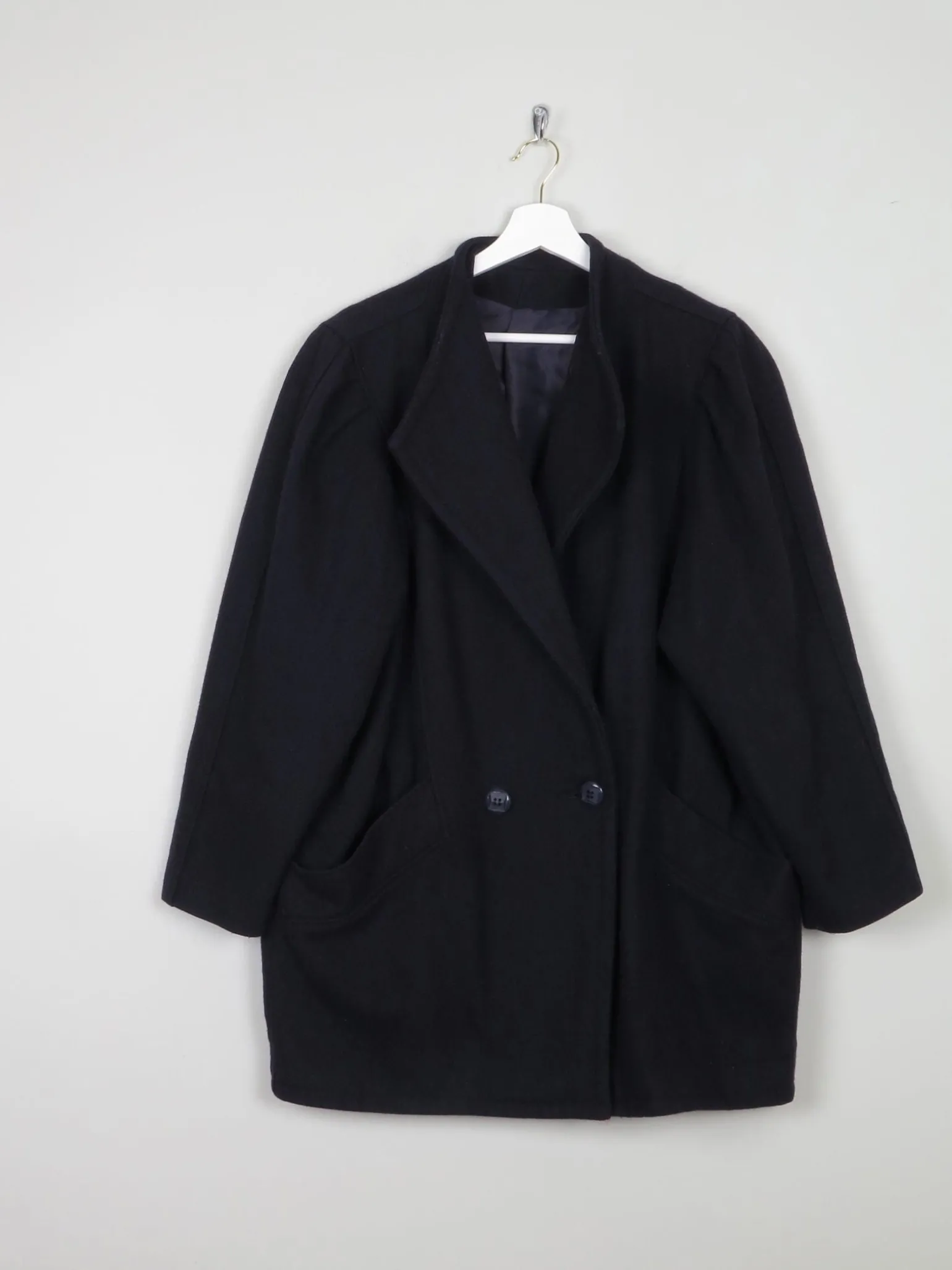 Women's Vintage Navy 80s Short Coat M/L