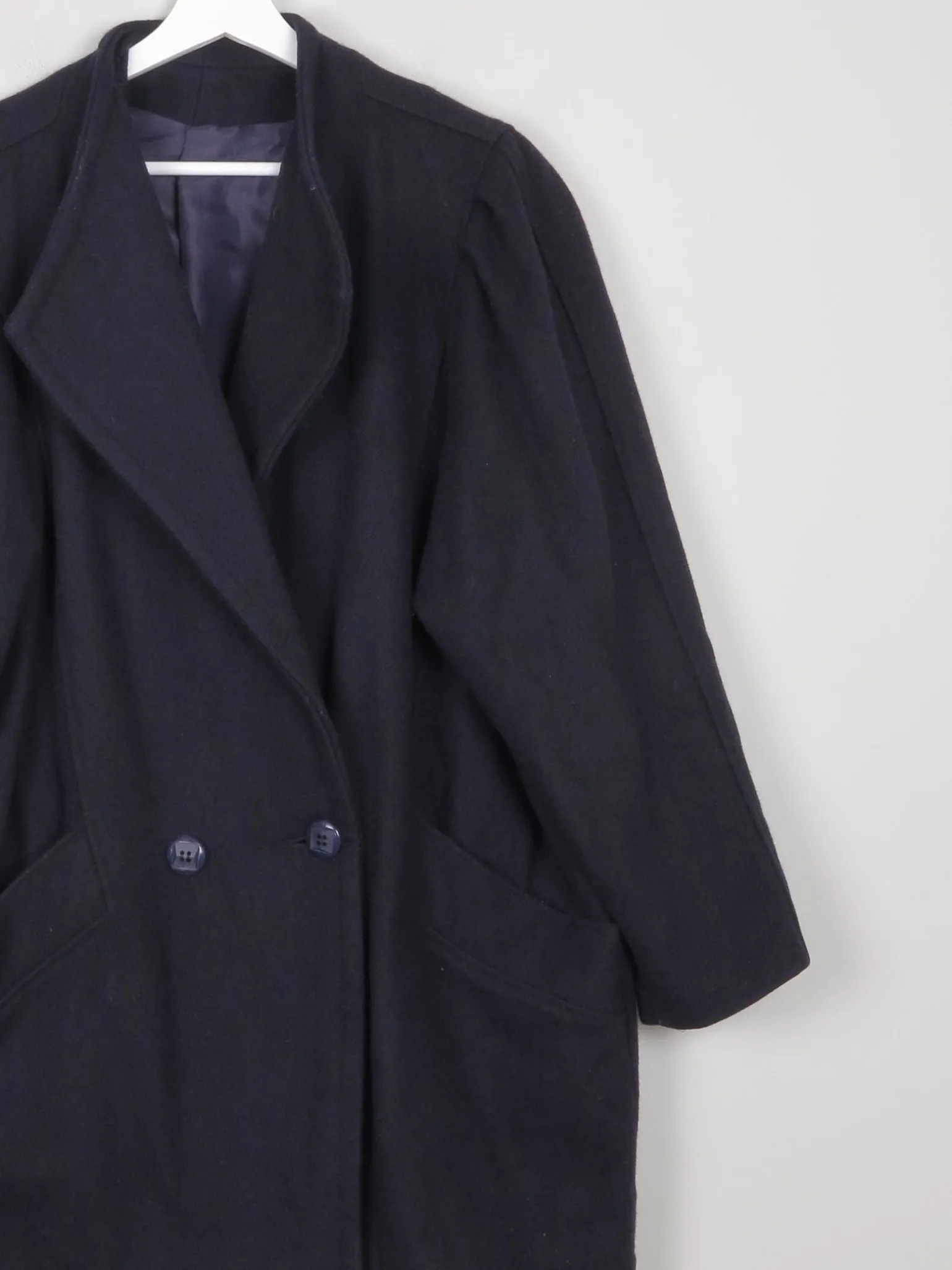 Women's Vintage Navy 80s Short Coat M/L