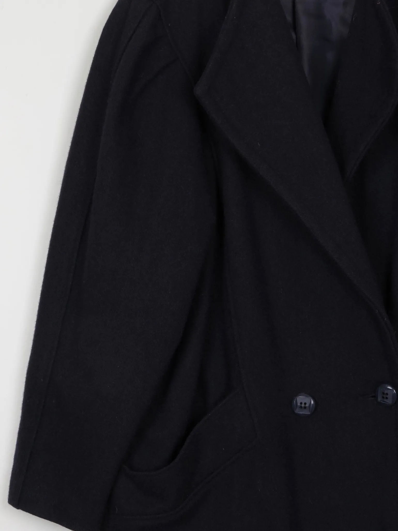 Women's Vintage Navy 80s Short Coat M/L