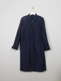 Women's Vintage Navy Two Tone Trench Coat S-L