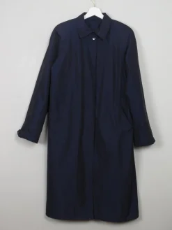 Women's Vintage Navy Two Tone Trench Coat S-L