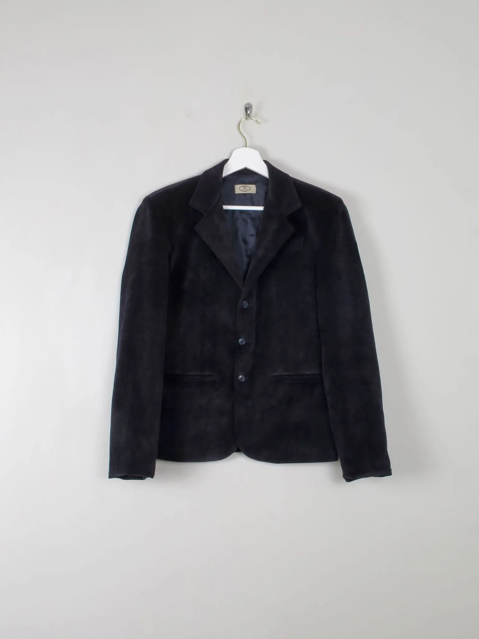 Women's Vintage Navy Velvet/ Cord Jacket 10/12