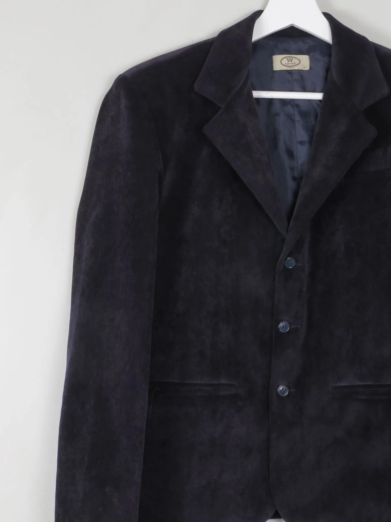 Women's Vintage Navy Velvet/ Cord Jacket 10/12