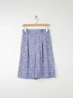 Women’s Vintage Navy& White Bermuda Shorts S