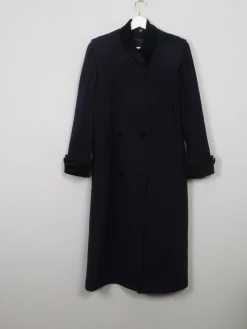 Women's Vintage Navy Wool Coat M
