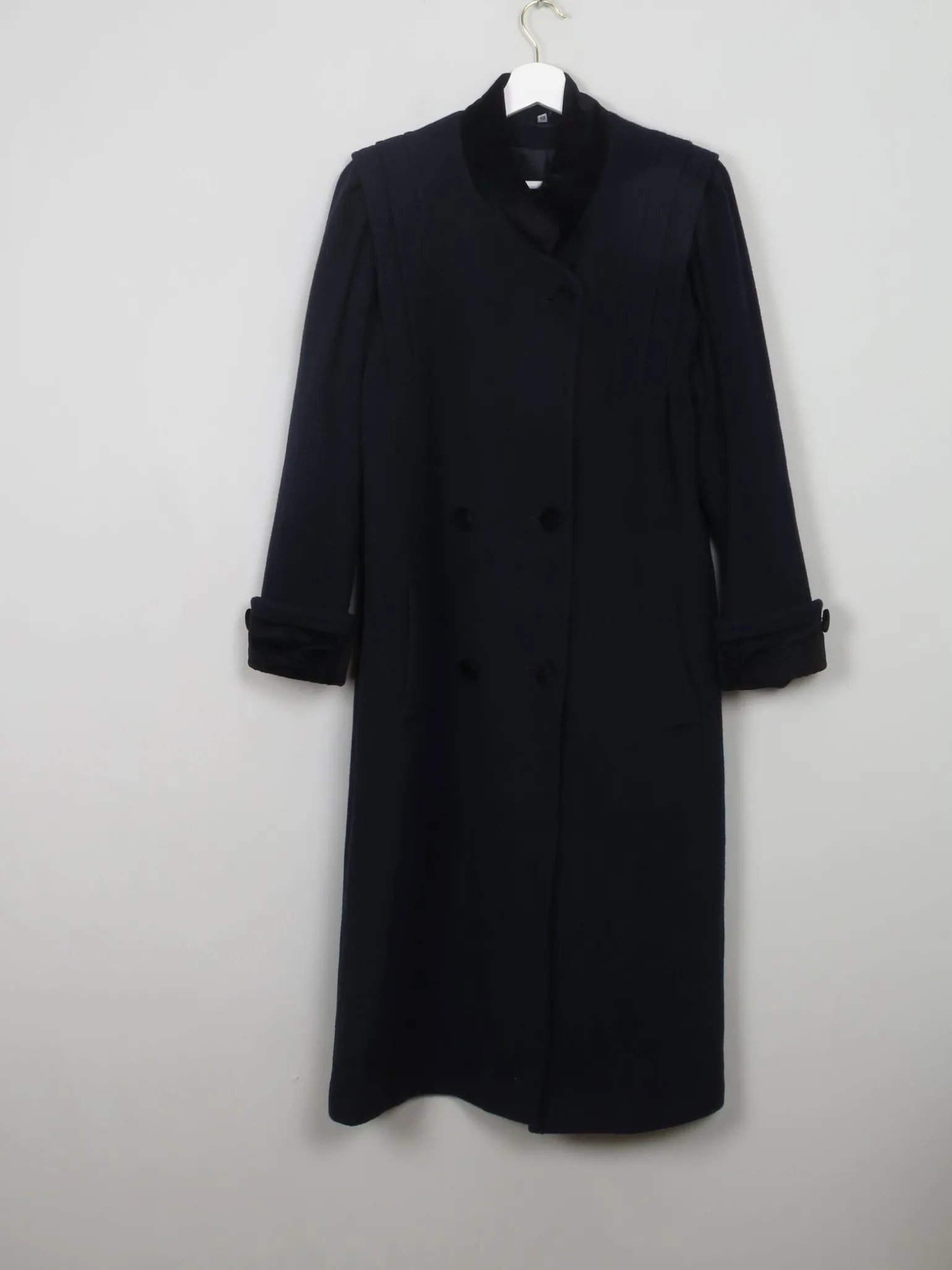 Women's Vintage Navy Wool Coat M