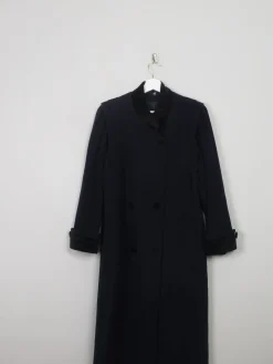 Women's Vintage Navy Wool Coat M