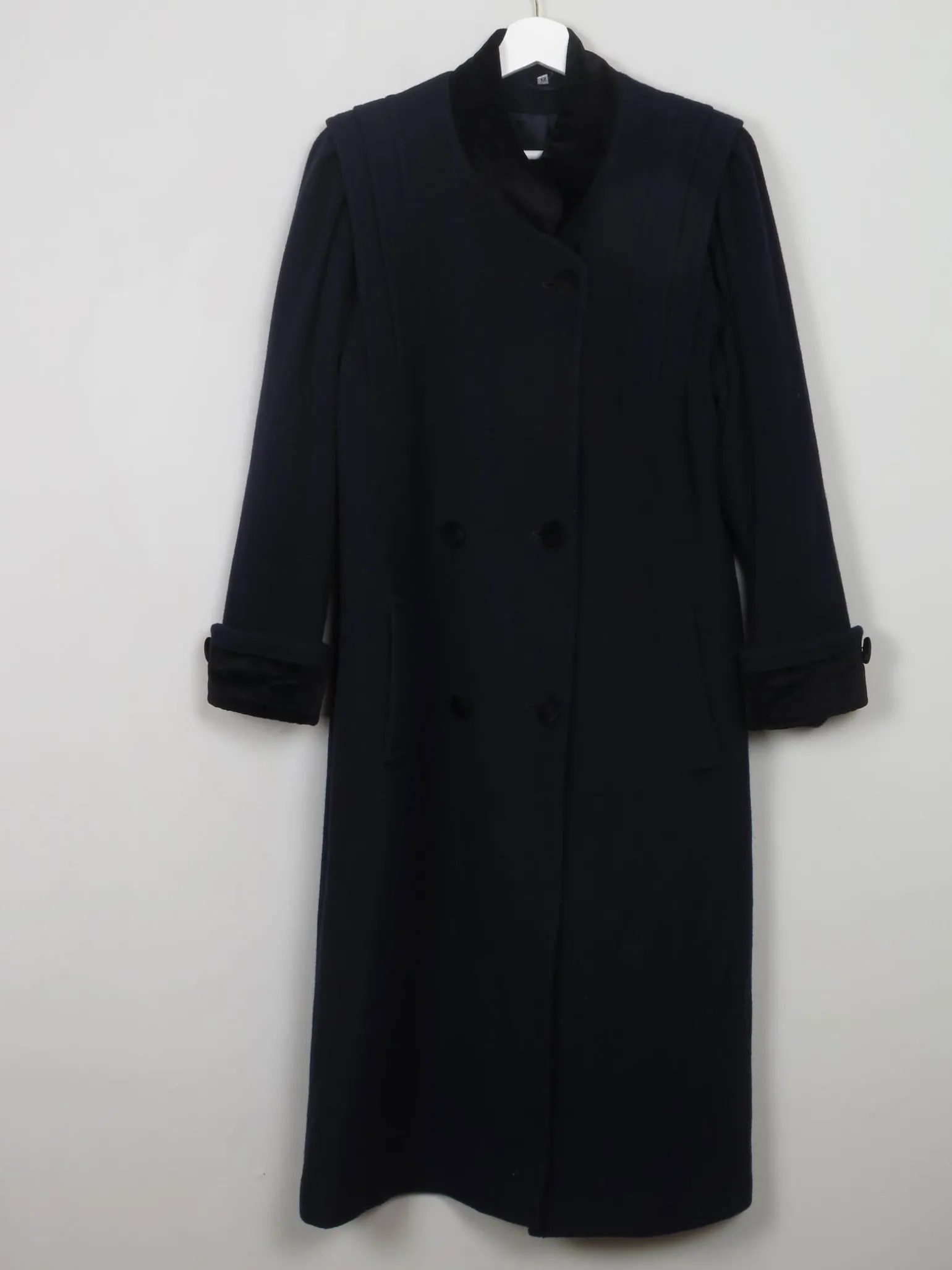 Women's Vintage Navy Wool Coat M