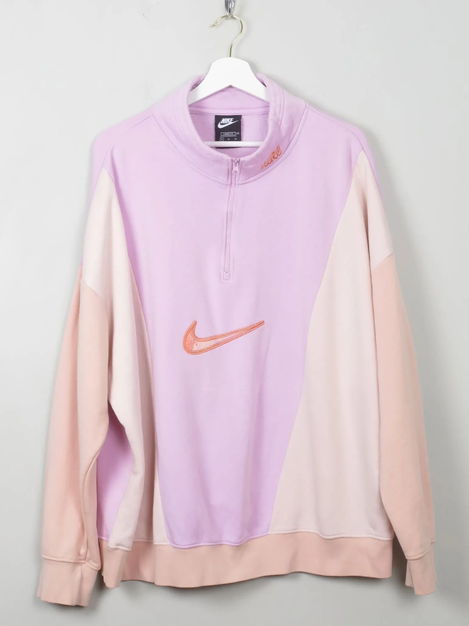 Women's Vintage Nike 1/4 Zip Sweatshirt XL