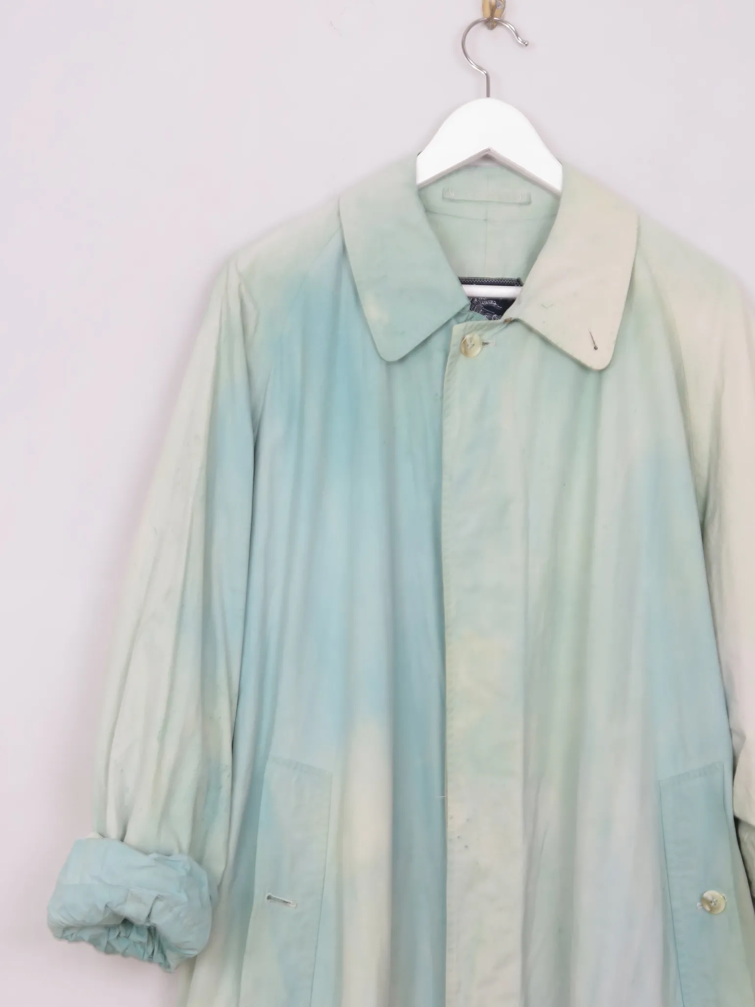 Women's Vintage Overdyed Burberry Swing Trench Coat S-L
