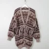 Women's Vintage Patterned Wool Cardigan S-L