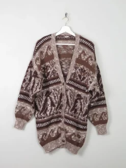 Women's Vintage Patterned Wool Cardigan S-L