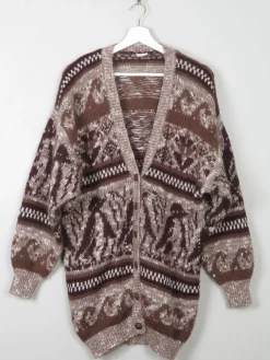 Women's Vintage Patterned Wool Cardigan S-L
