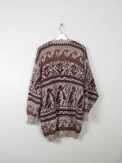 Women's Vintage Patterned Wool Cardigan S-L