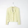 Women's Vintage Paul Costello Lime Green Linen Jacket 10/ small 12