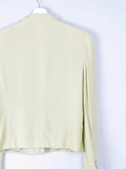 Women's Vintage Paul Costello Lime Green Linen Jacket 10/ small 12