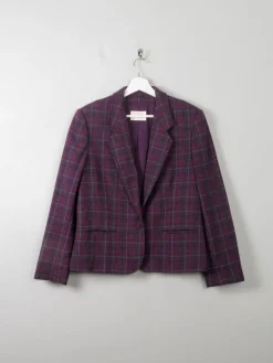 Women's Vintage Pendleton Plum Check Wool Jacket M