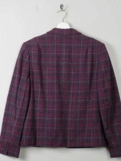 Women's Vintage Pendleton Plum Check Wool Jacket M