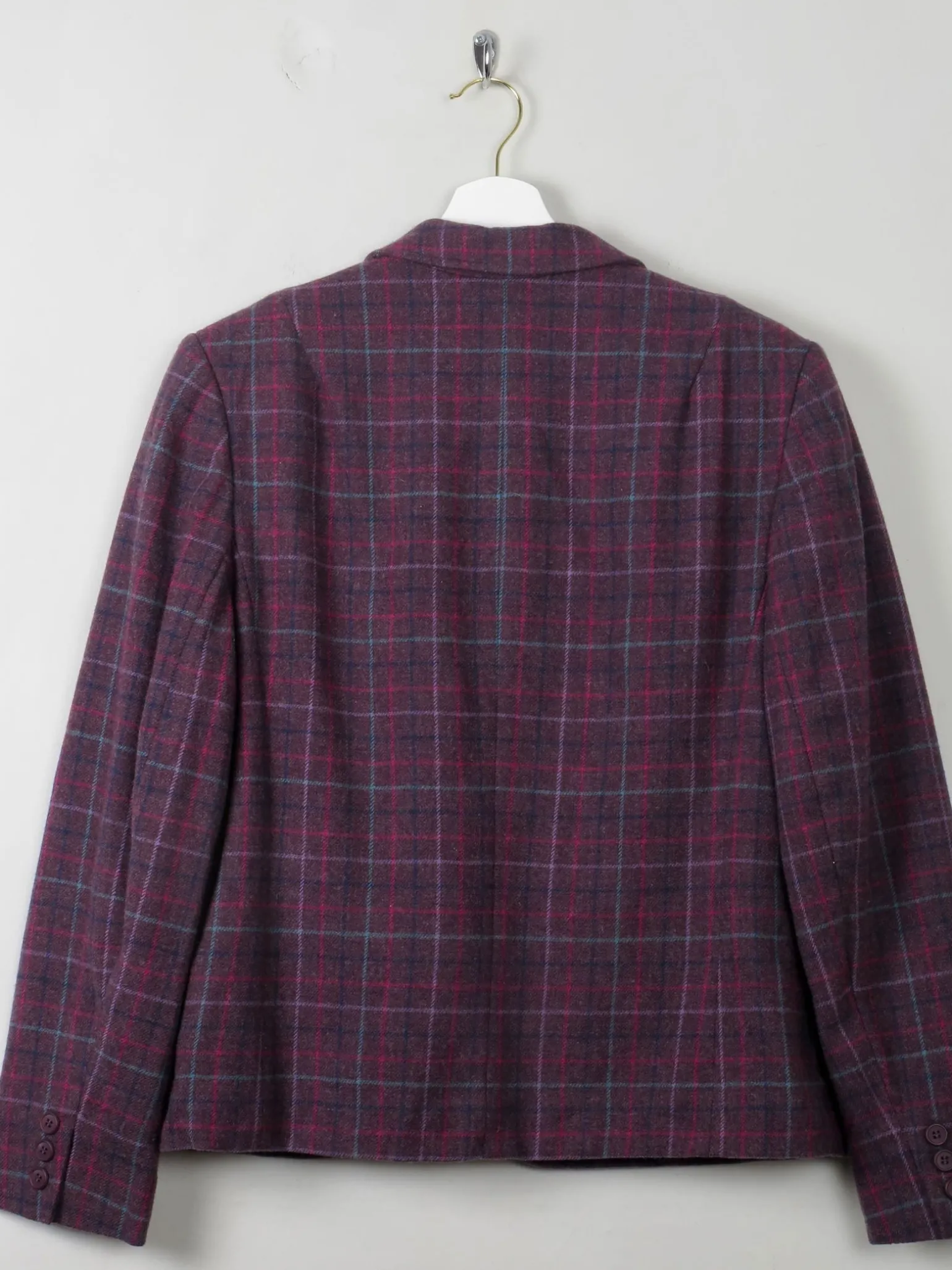 Women's Vintage Pendleton Plum Check Wool Jacket M