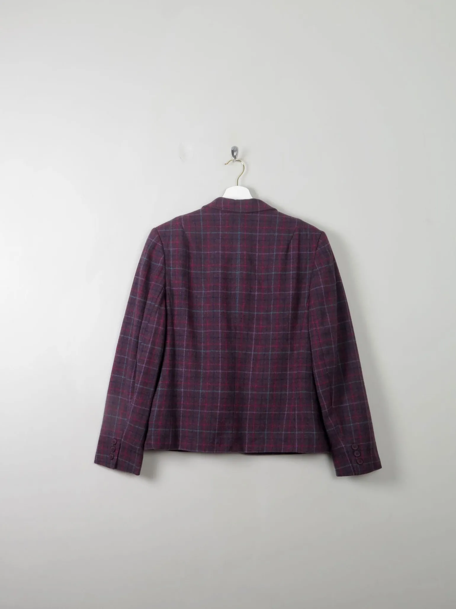 Women's Vintage Pendleton Plum Check Wool Jacket M