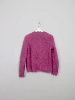 Women's Vintage Pink Mohair Cardigan S