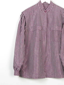 Women's Vintage Pink/Purple Taffeta Blouse M/L
