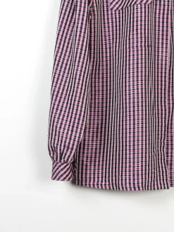 Women's Vintage Pink/Purple Taffeta Blouse M/L