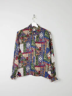 Women's Vintage Printed Blouse M