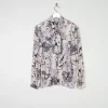 Women’s Vintage Printed Blouse With Print Long Sleeved M