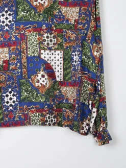 Women's Vintage Printed Blouse M