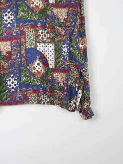 Women's Vintage Printed Blouse M