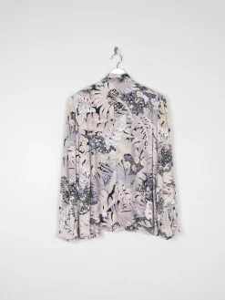Women’s Vintage Printed Blouse With Print Long Sleeved M