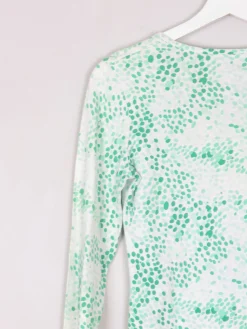 Women’s Vintage Printed Green Top Italian Robert Janan XS/S